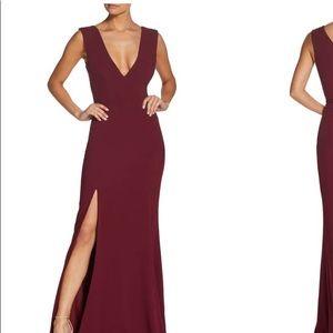 Burgundy bridesmaid dress or formal gown